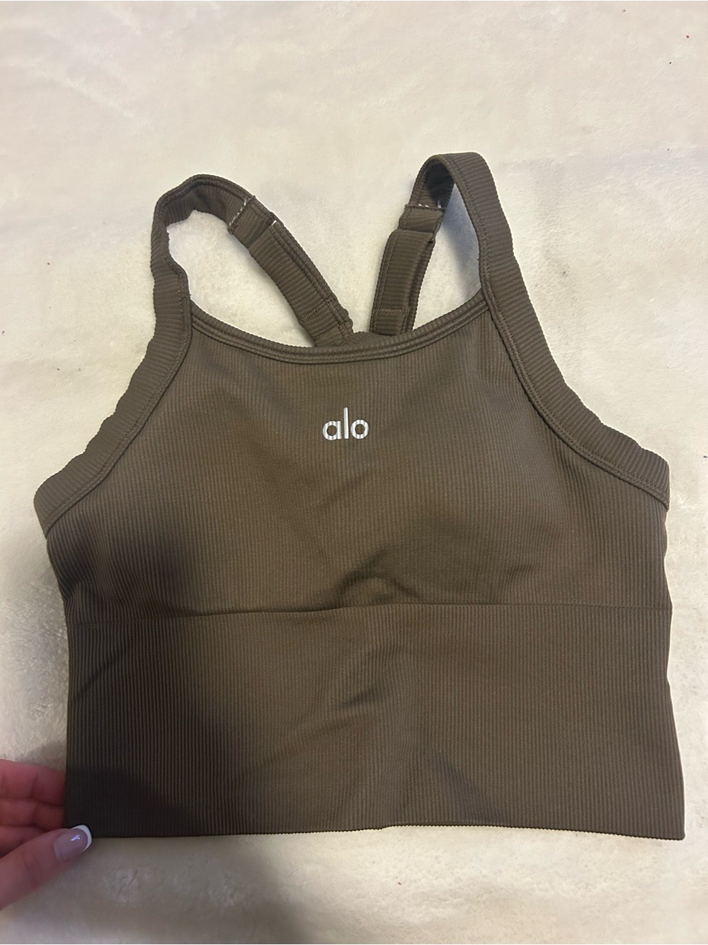 Alo Ribbed Seamless Favorite Tank - Picture 2 of 3